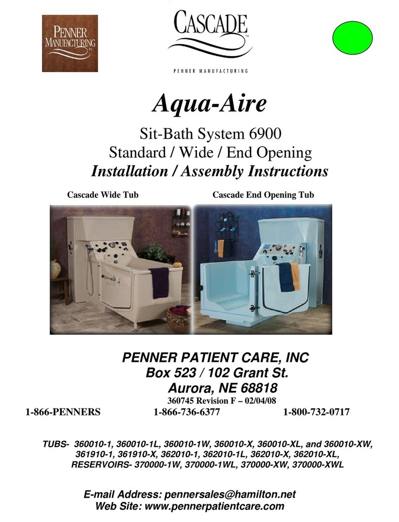 Penner Manufacturing Cascade Aqua-Aire Installation and assembly instructions