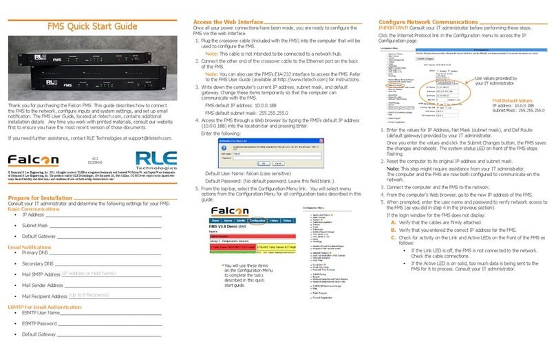 RLE Falcon FMS User manual