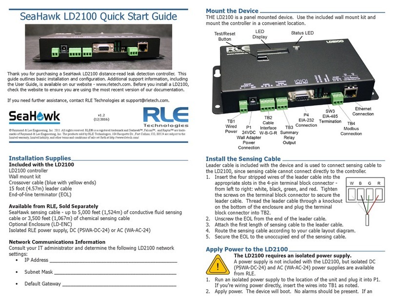 RLE SeaHawk LD2100 quick start guide