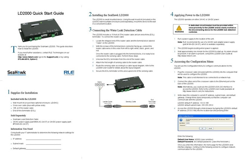 RLE SeaHawk LD2000 quick start guide