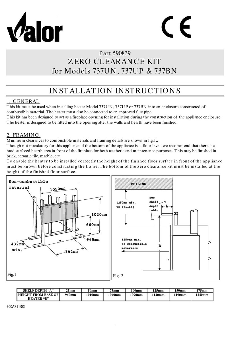 Valor ZERO CLEARANCE KIT User manual
