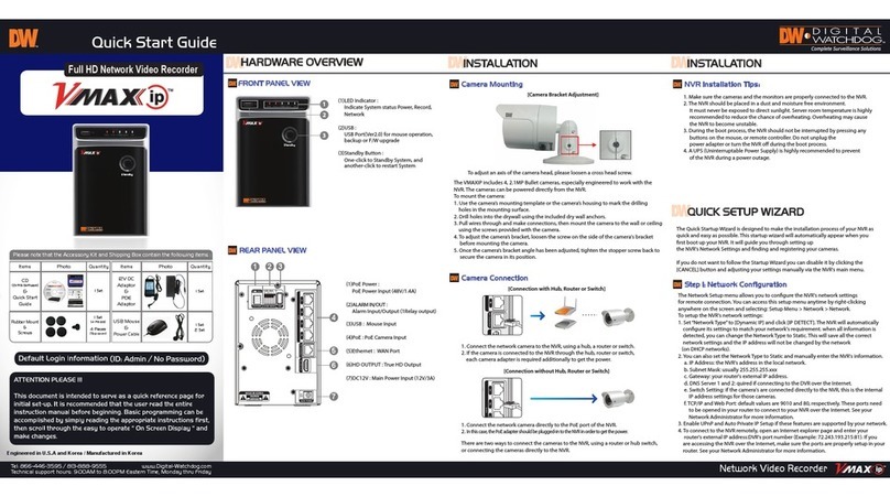 Digital Watchdog VMAX IP quick start guide Digital Watchdog VMAX IP quick start guide