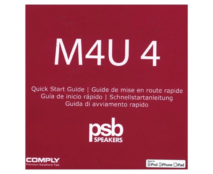 PSB M4U 4 In-Ear Monitor quick start guide