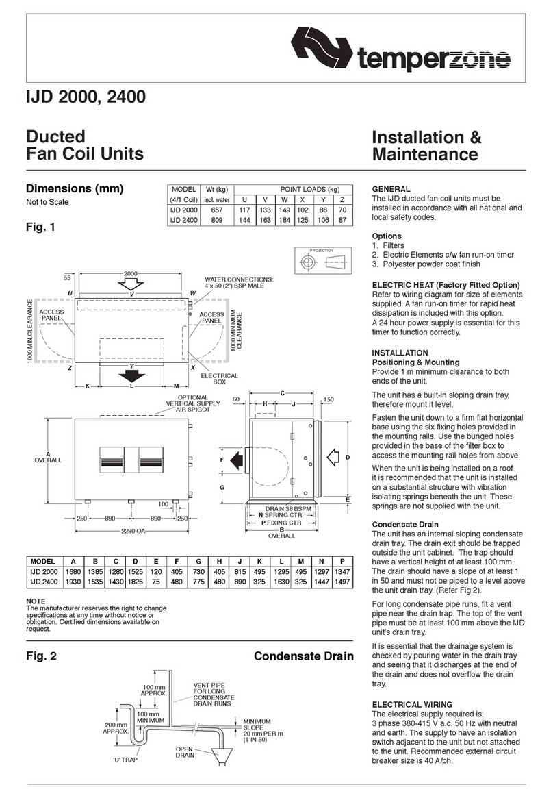TemperZone IJD 2000 Installation & maintenance TemperZone IJD 2000 Installation & maintenance