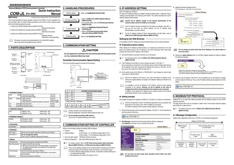 RKC INSTRUMENT COM-JL Quick instruction manual