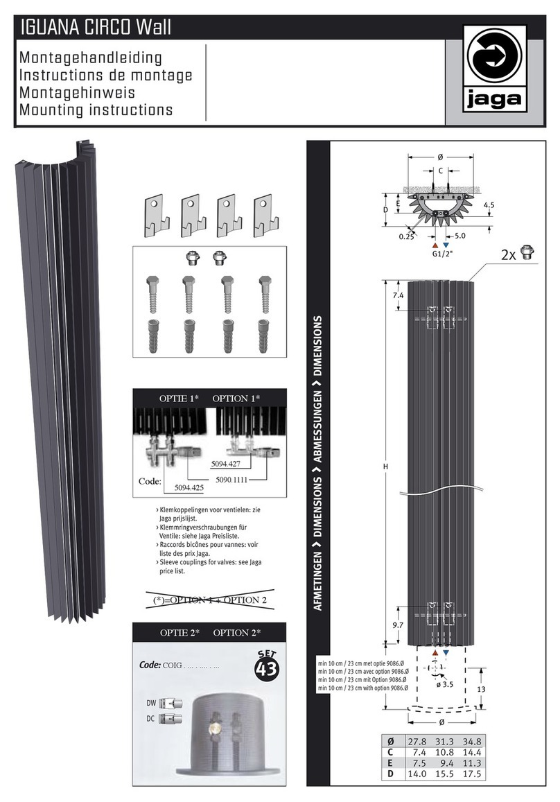 Jaga IGUANA CIRCO Wall Mounting instructions