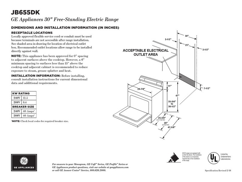 GE JB655DK Manual