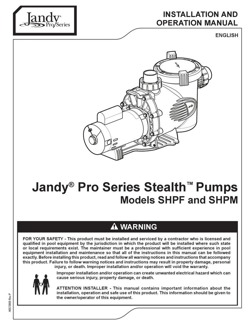 Jandy Stealth SHPM Installation and operation manual