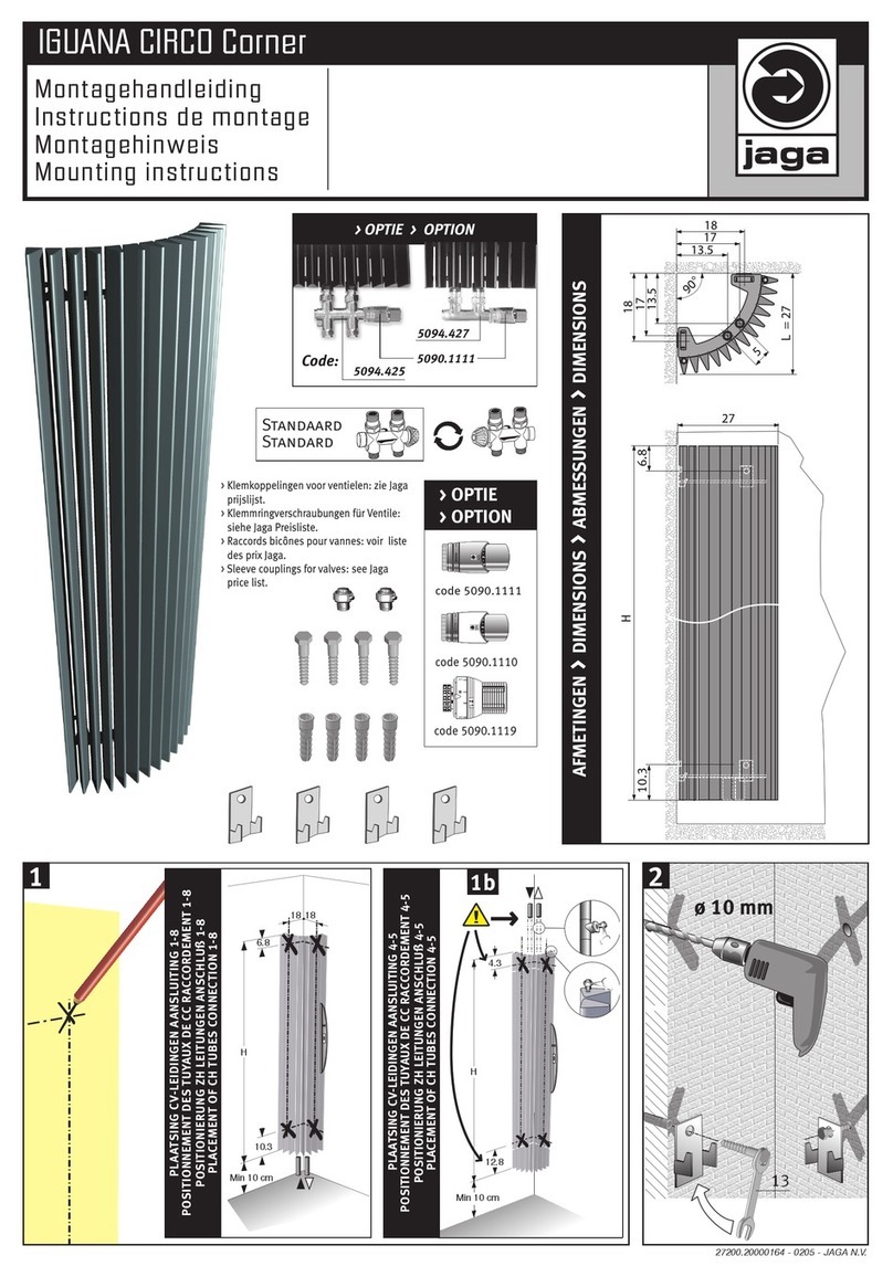 Jaga IGUANA CIRCO Corner Mounting instructions