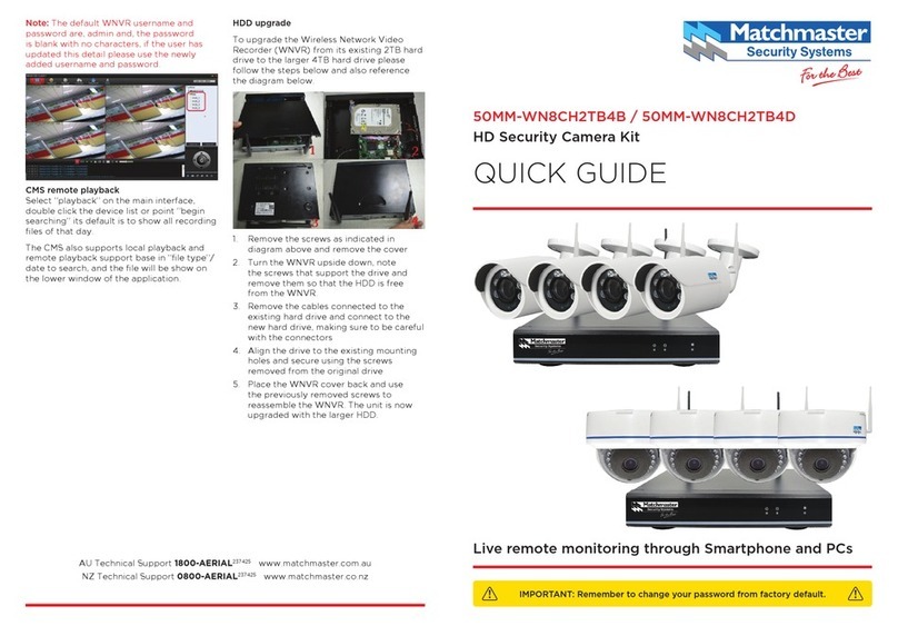 Matchmaster 50MM-WN8CH2TB4B quick guide