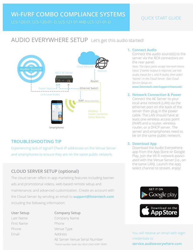 Listen Technologies LCS-121-01 User manual