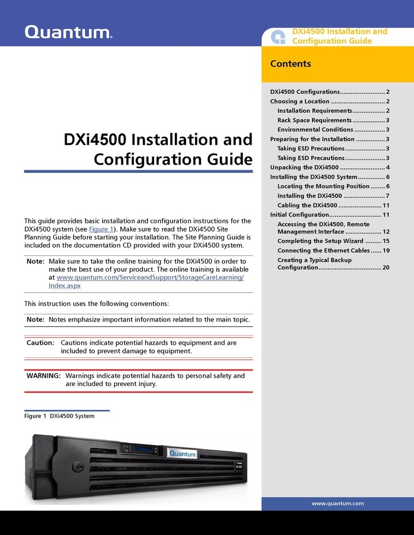 Quantum DXi4510 Installation and configuration guide Quantum DXi4510 Installation and configuration guide