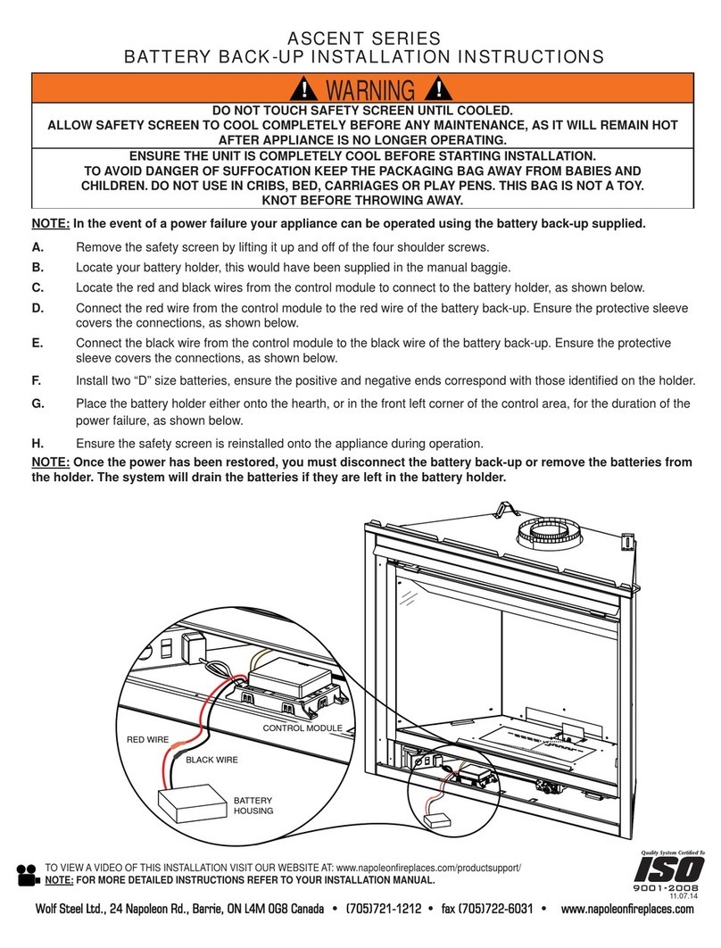 Napoleon ASCENT SERIES installation instructions Napoleon ASCENT SERIES installation instructions