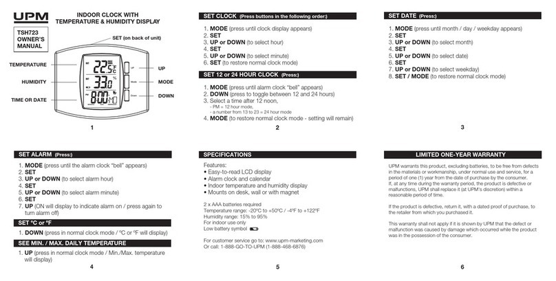 UPM TSH723 owner's manual