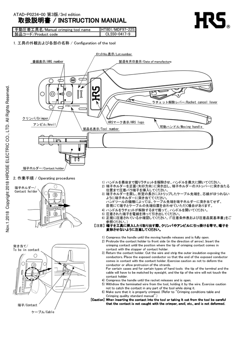 HRS HT801/MDF97-22S instruction manual