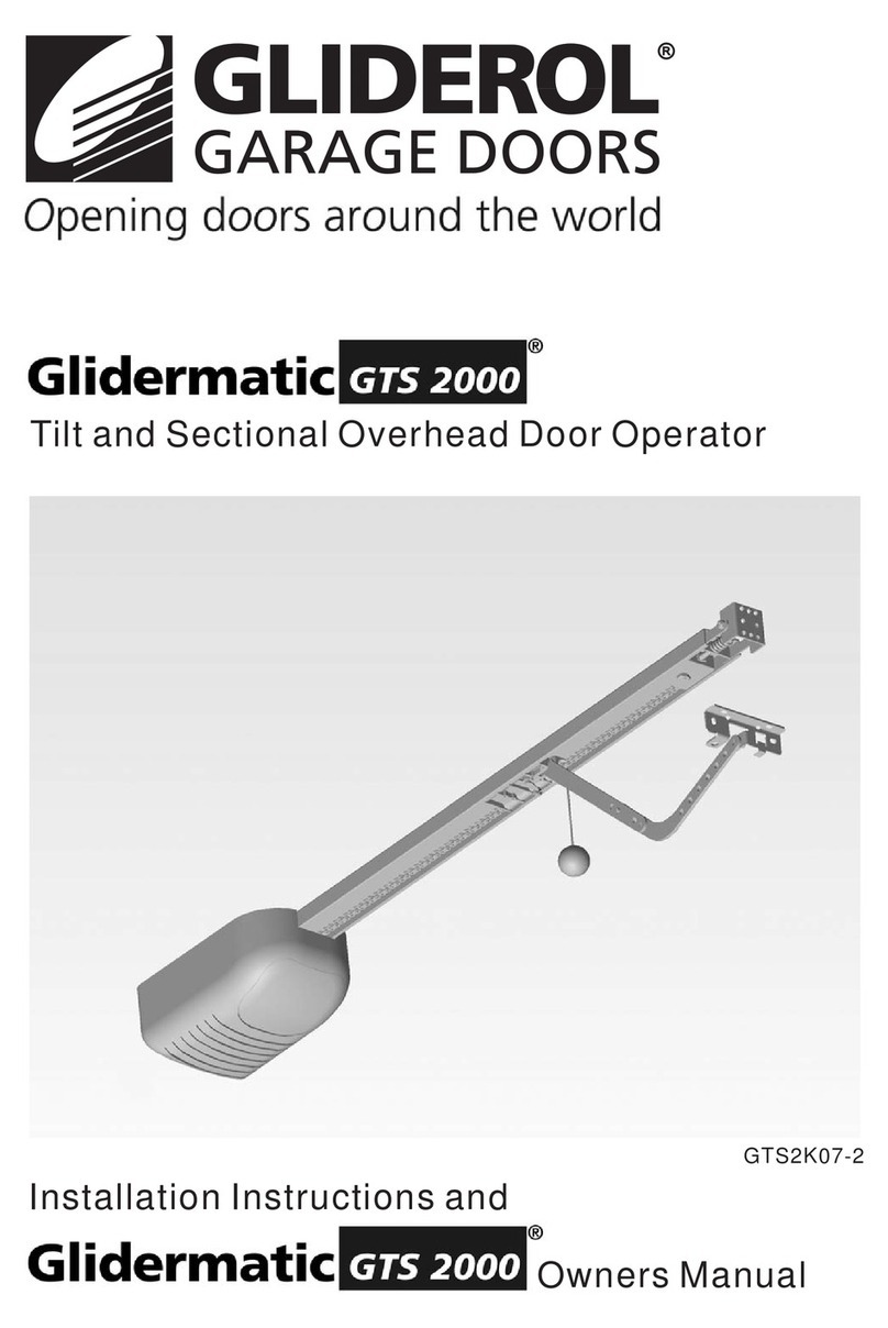 Gliderol Glidermatic GTS 2000 owner's manual