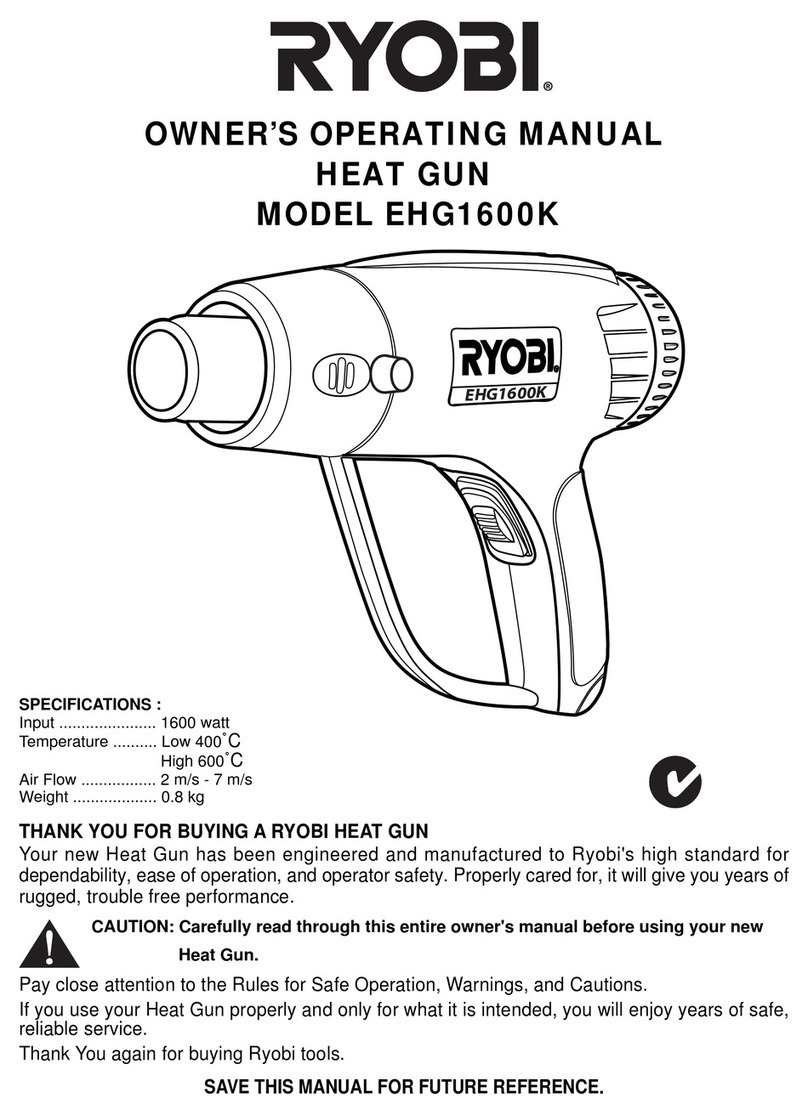 Ryobi EHG1600K Operation manual