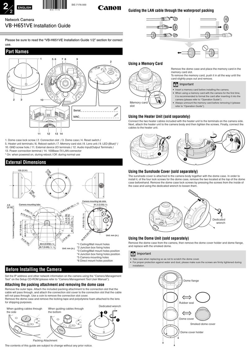 Canon VB-H651VE installation guide