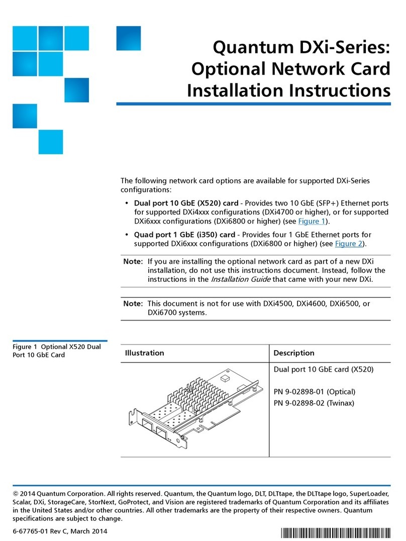 Quantum Optional X520 Dual Port 10 GbE Card installation instructions