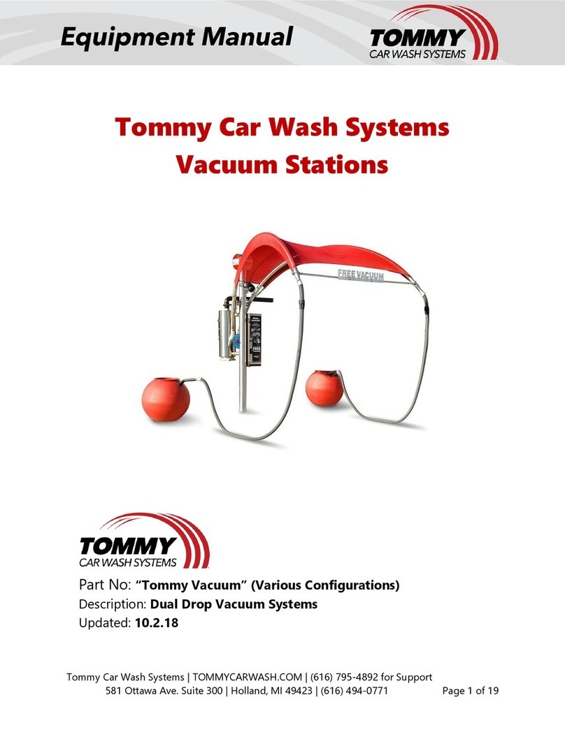 Tommy Car Wash Systems Tommy Vacuum Equipment manual Tommy Car Wash Systems Tommy Vacuum Equipment manual