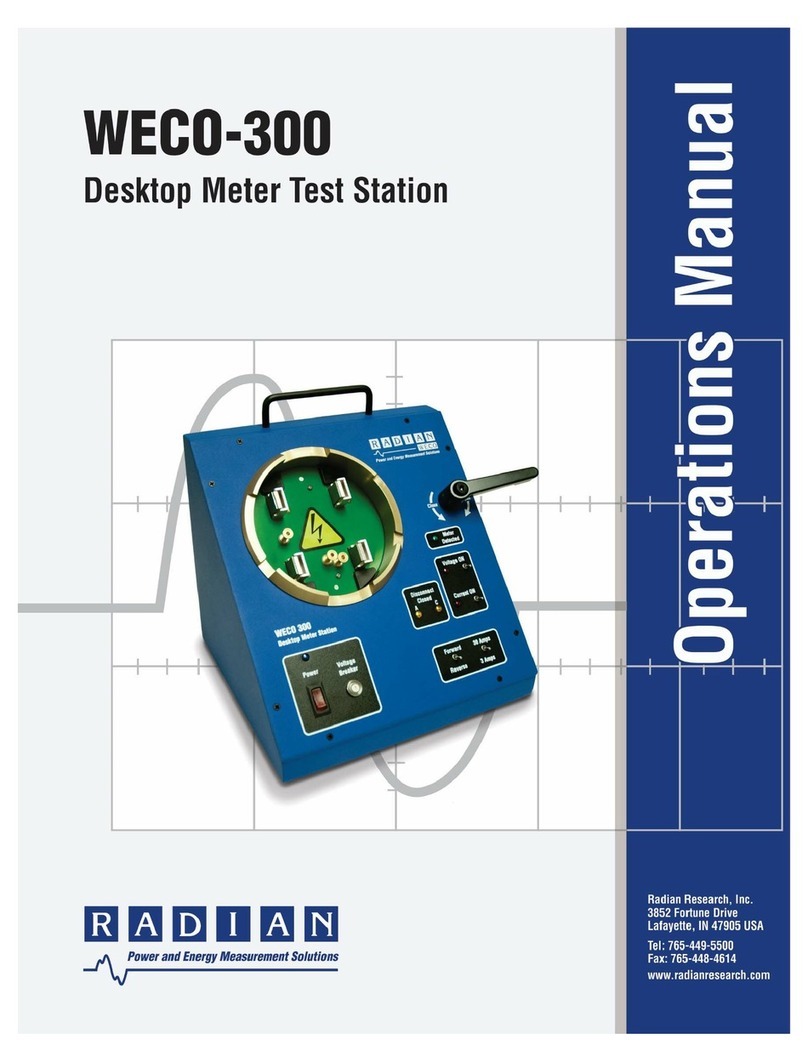 Radian Weco-300 Operation manual
