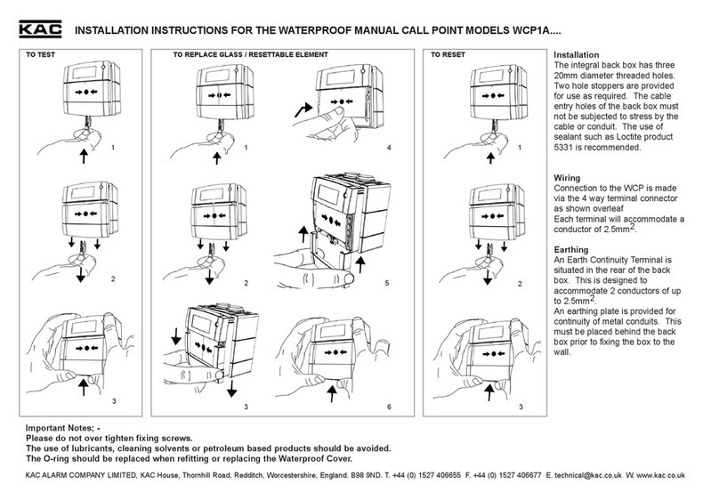 KAC WCP1A series installation instructions