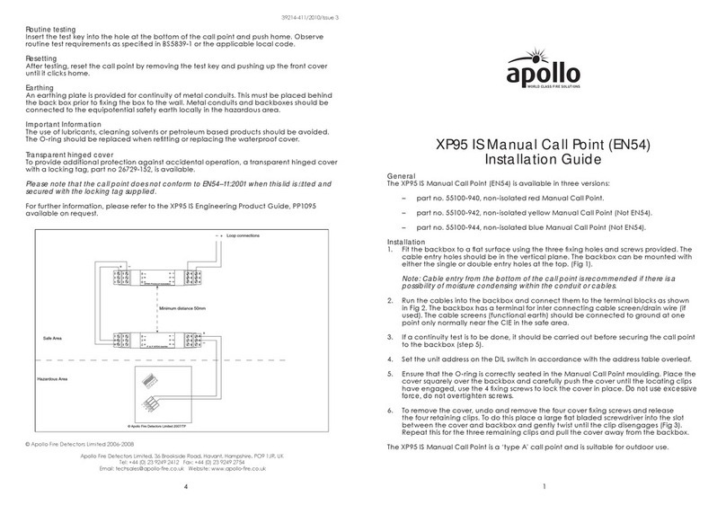 Apollo XP95 IS installation guide Apollo XP95 IS installation guide