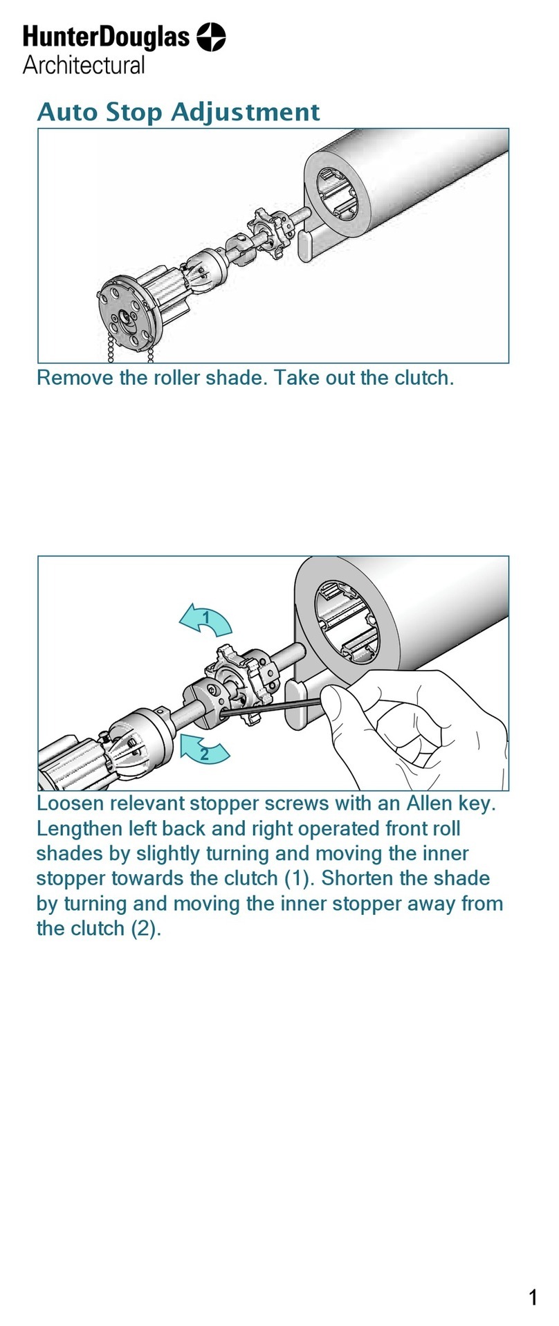 HunterDouglas Auto Stop User manual HunterDouglas Auto Stop User manual