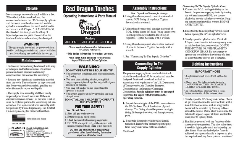 Red Dragon JET 4 C Instructions for use