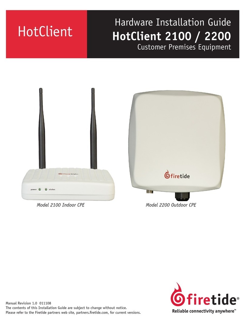 Firetide HotClient 2100 Hardware installation guide