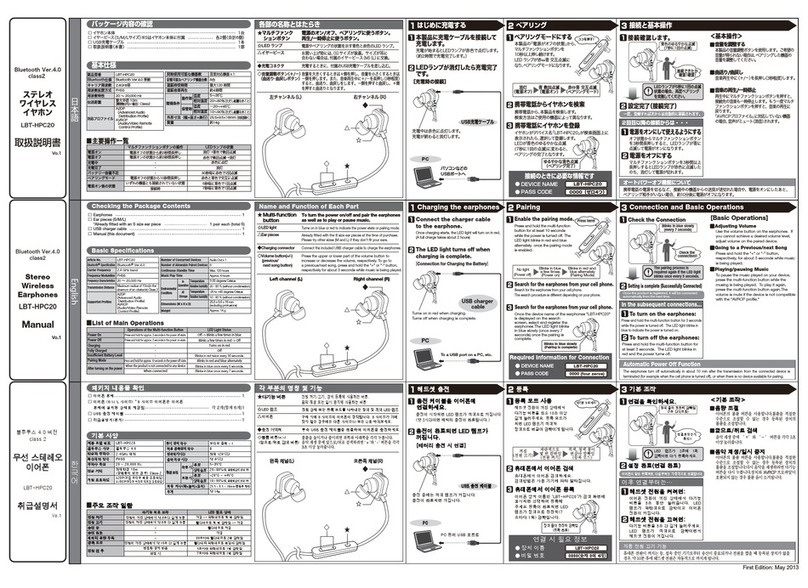 Elecom LBT-HPC20 manual