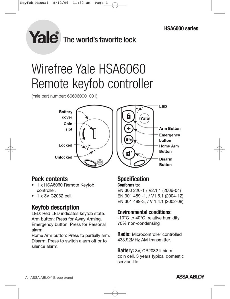 Assa Abloy Yale HSA6060 manual