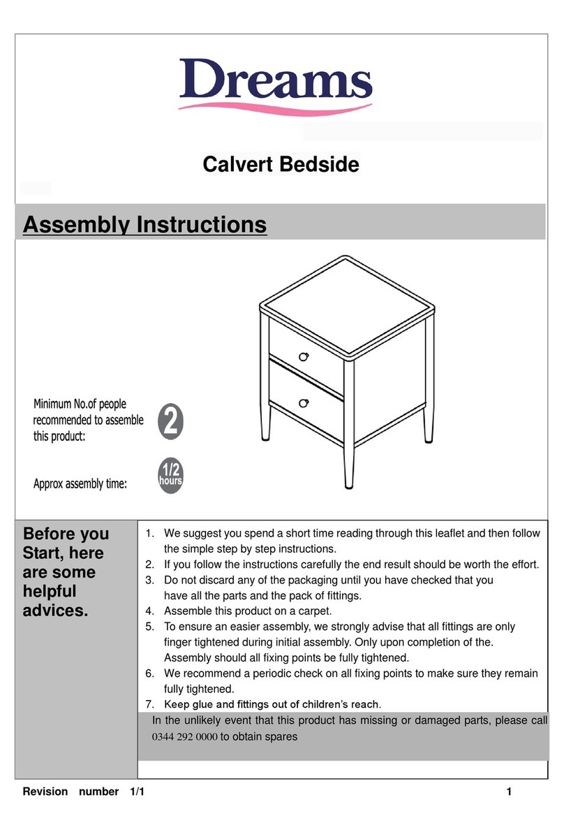 DREAMS Calvert Bedside User manual DREAMS Calvert Bedside User manual
