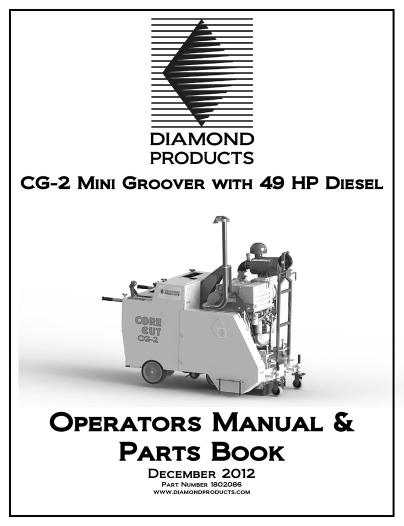 Diamond Products CG-2 Operator's manual / parts book