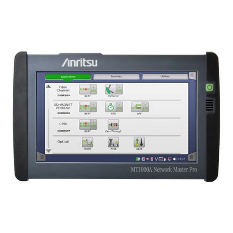 Anritsu MT1000A Network Master Pro Quick reference guide