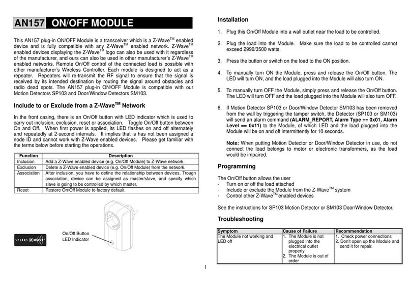EVERSPRING AN157 User manual