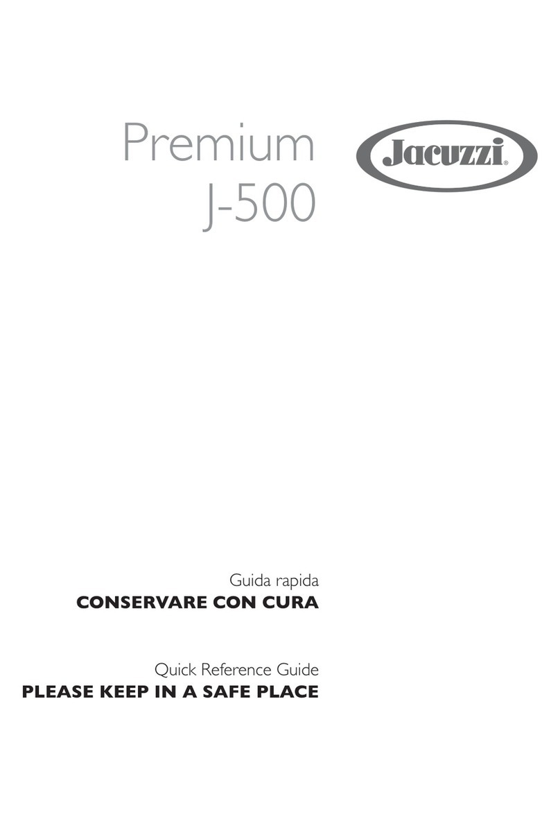 Jacuzzi Premium J-500 Quick reference guide Jacuzzi Premium J-500 Quick reference guide
