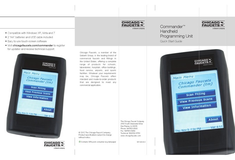 Chicago Faucets Commander Handheld Programming Unit quick start guide Chicago Faucets Commander Handheld Programming Unit quick start guide