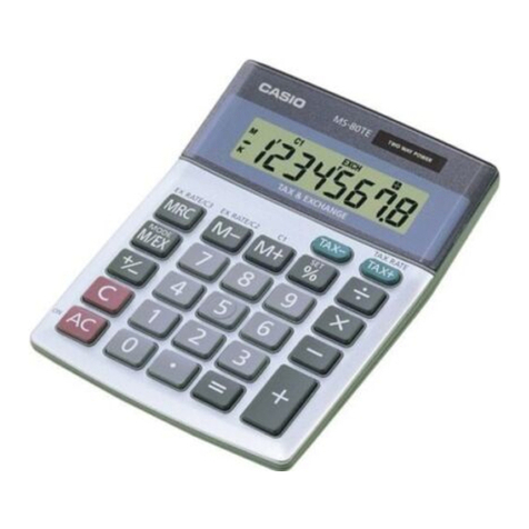 Casio MS-80TE User manual Casio MS-80TE User manual