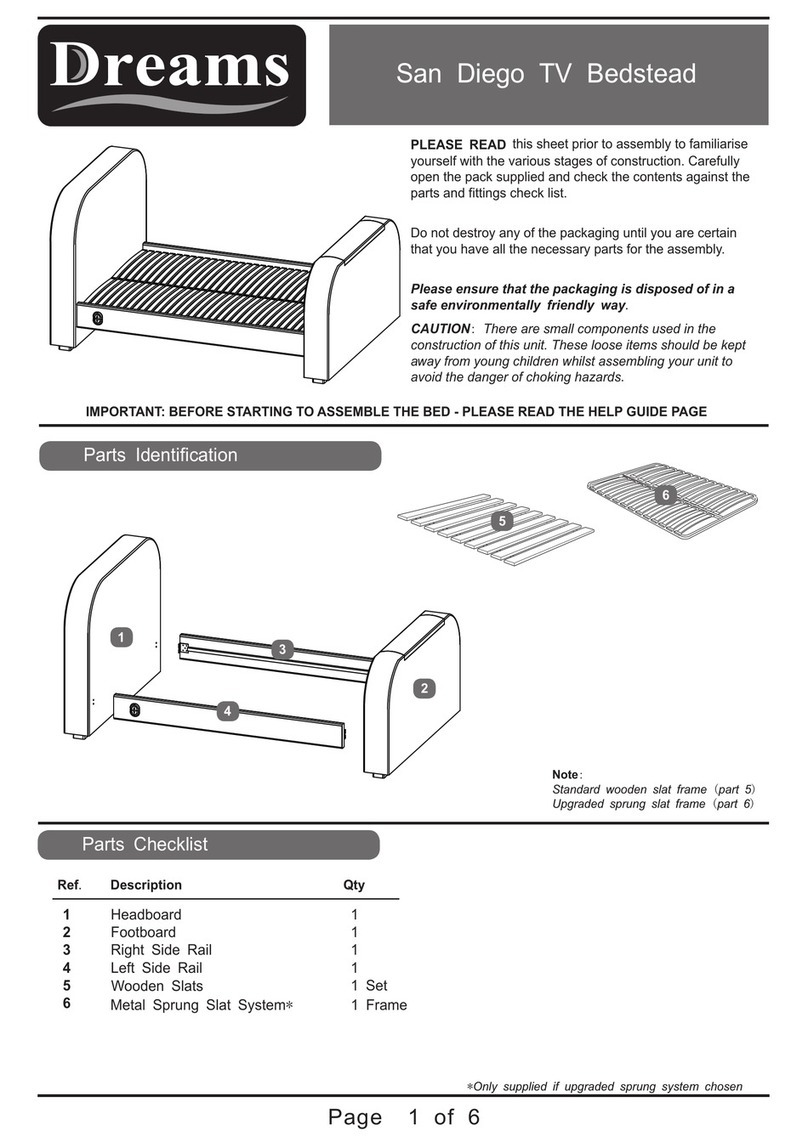 DREAMS San Diego TV Bedstead User manual