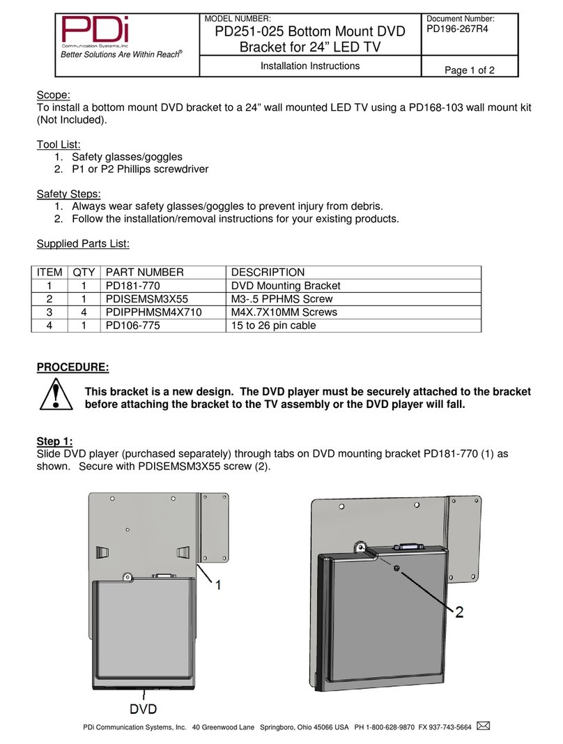 PDi PD251-025 installation instructions