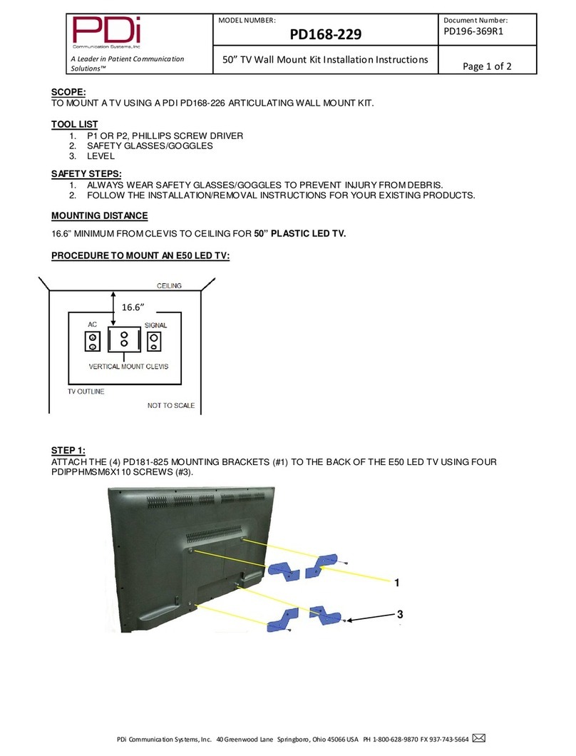 PDi PD168-229 installation instructions