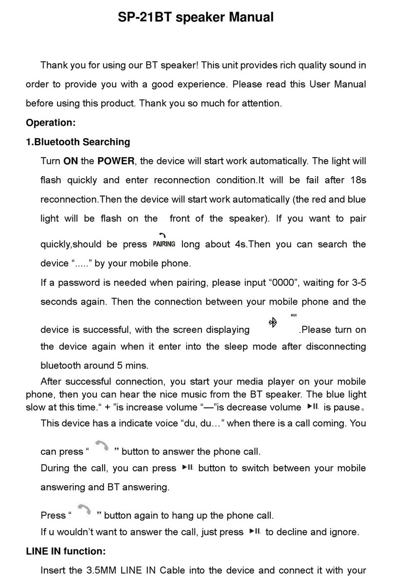 Daza SP-21BT user manual