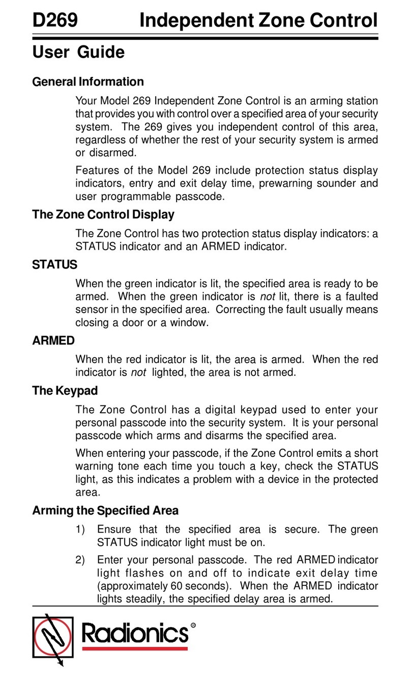 Radionics D269 user guide