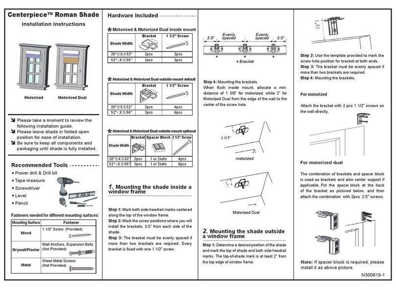 Norman Centerpiece Motorized installation instructions