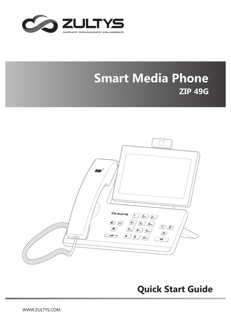 Zultys Smart Media Phone quick start guide