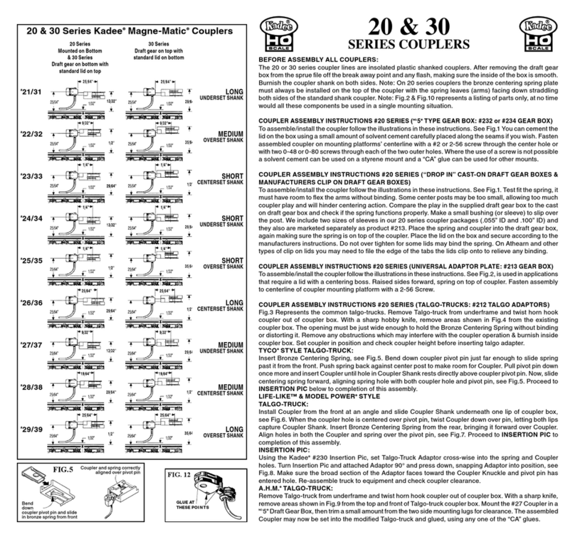 Kadee Magne-Matic HO Scale 21 User manual