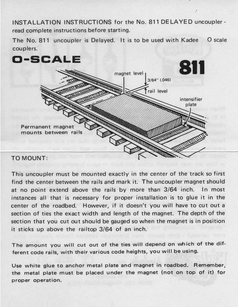 Kadee O-SCALE 811 User manual