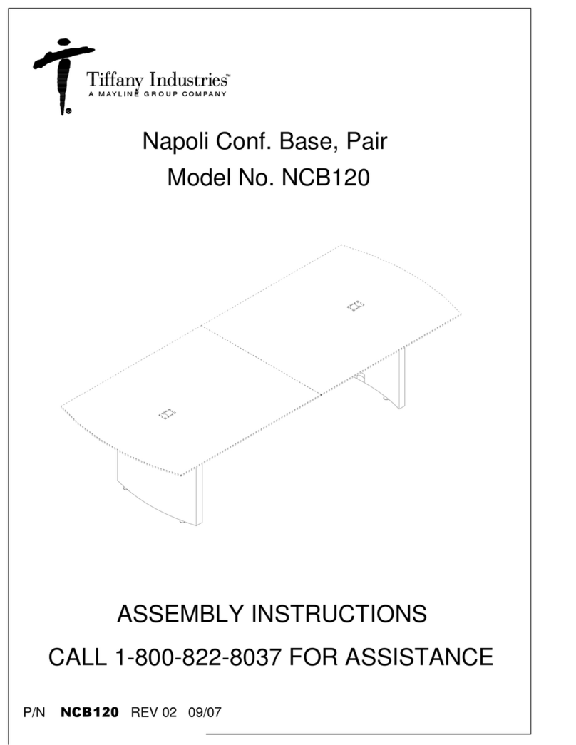 Tiffany Industries Napoli Conf. Base, Pair Assembly instructions Tiffany Industries Napoli Conf. Base, Pair Assembly instructions
