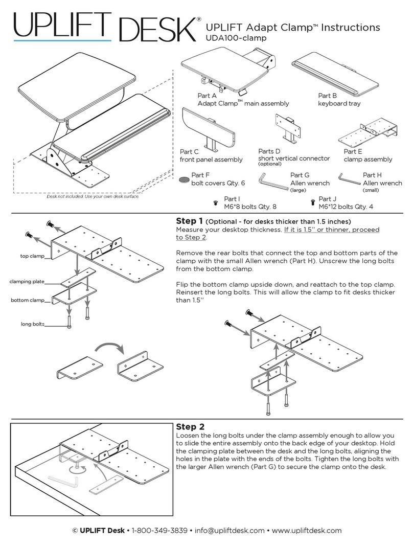 Uplift Desk UDA100-clamp instructions